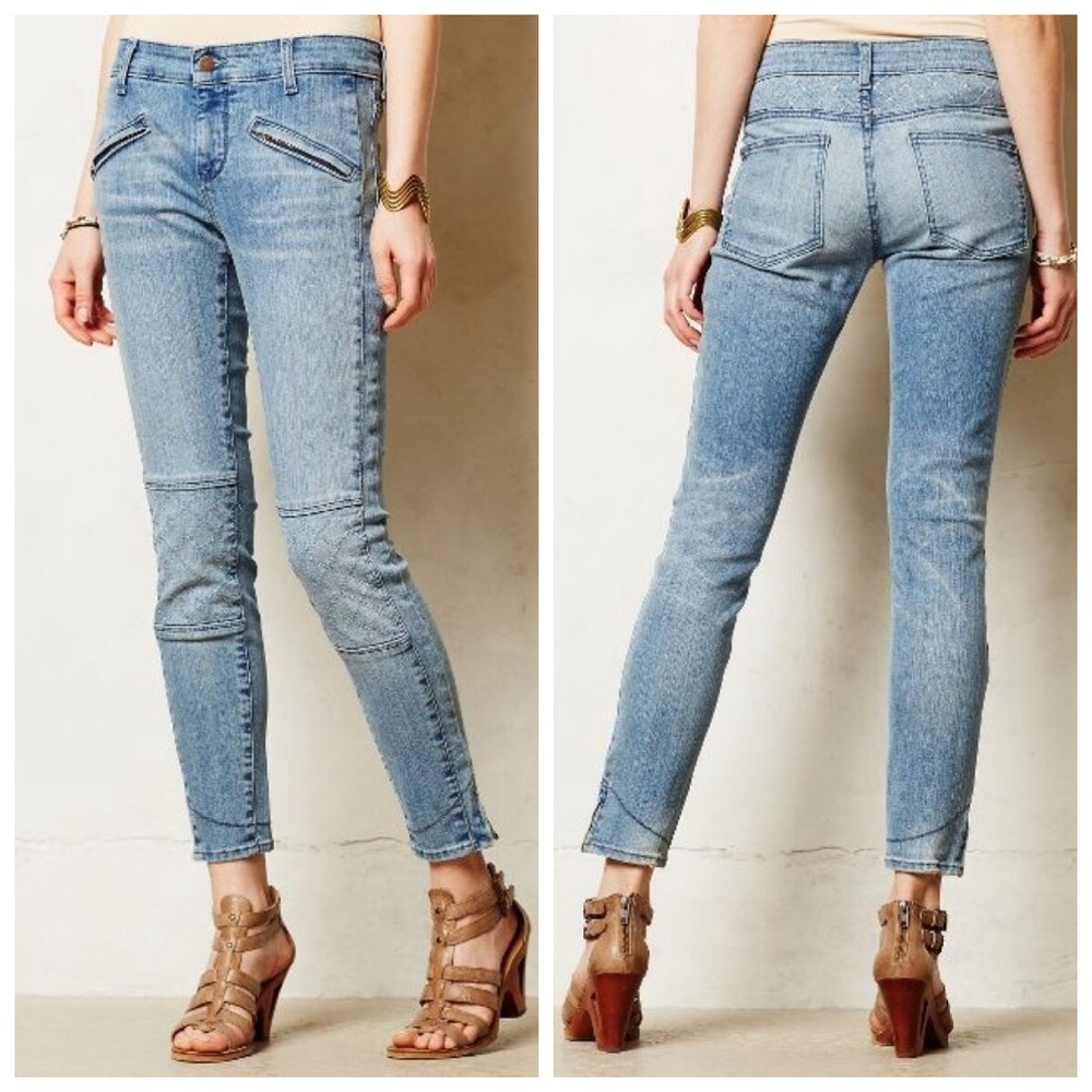 PILCRO Serif Quilted Moto Leggings Skinny Jeans